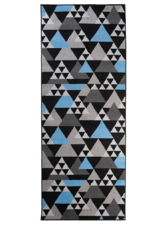 Loper Maya Grijs Blauw Geometrisch Driehoeken