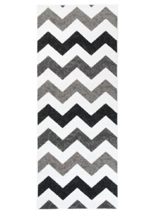 Loper Maya Grijs Zwart Geometrisch Zigzag