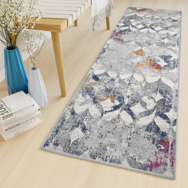 Loper Lazur Grijs Veelkleurig Modern