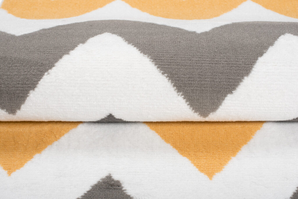 Loper Maya Grijs Geel Geometrisch Zigzag