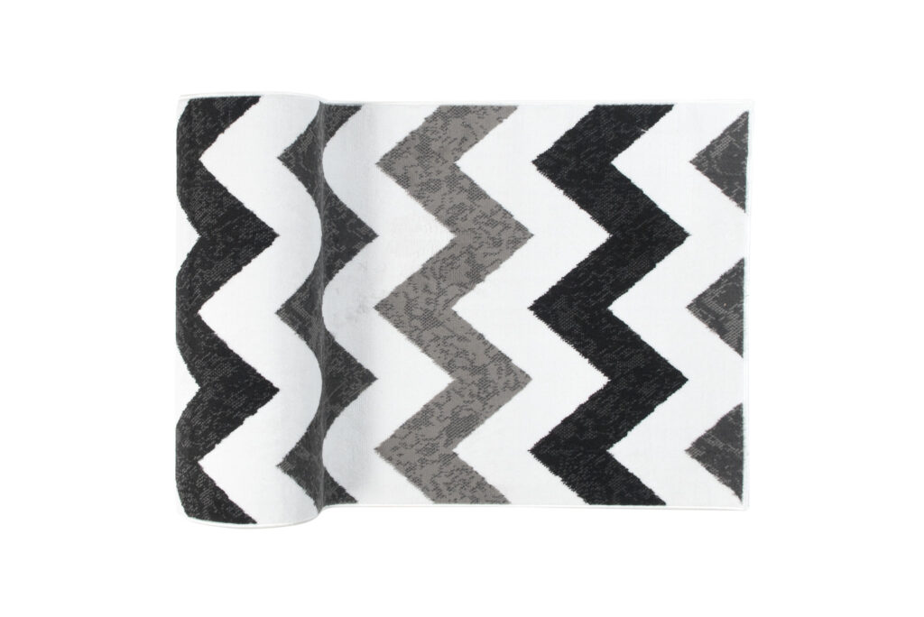 Loper Maya Grijs Zwart Geometrisch Zigzag