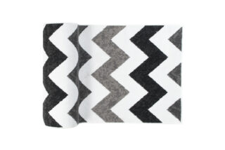 Loper Maya Grijs Zwart Geometrisch Zigzag