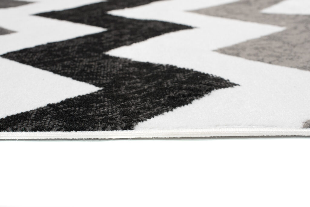Loper Maya Grijs Zwart Geometrisch Zigzag