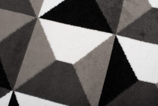 Loper Maya Grijs Zwart Geometrisch Vierkanten