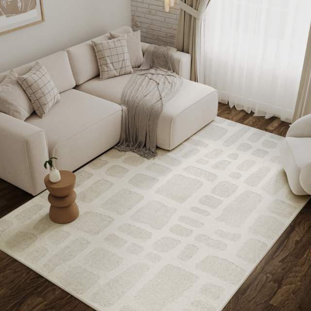 Vloerkleed Terra Crème Stenen