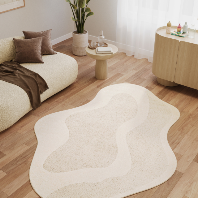 Vloerkleed Terra Crème Onregelmatige Vorm