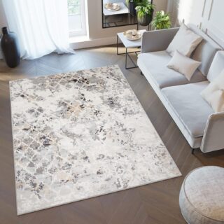 Vloerkleed Valley Grijs Rood Vintage Trellis