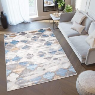 Vloerkleed Valley Grijs Blauw Marokkaanse Trellis