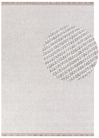 Vloerkleed Agra Beige Modern met Franjes