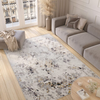 Vloerkleed Valley Grijs Rood Vintage Trellis