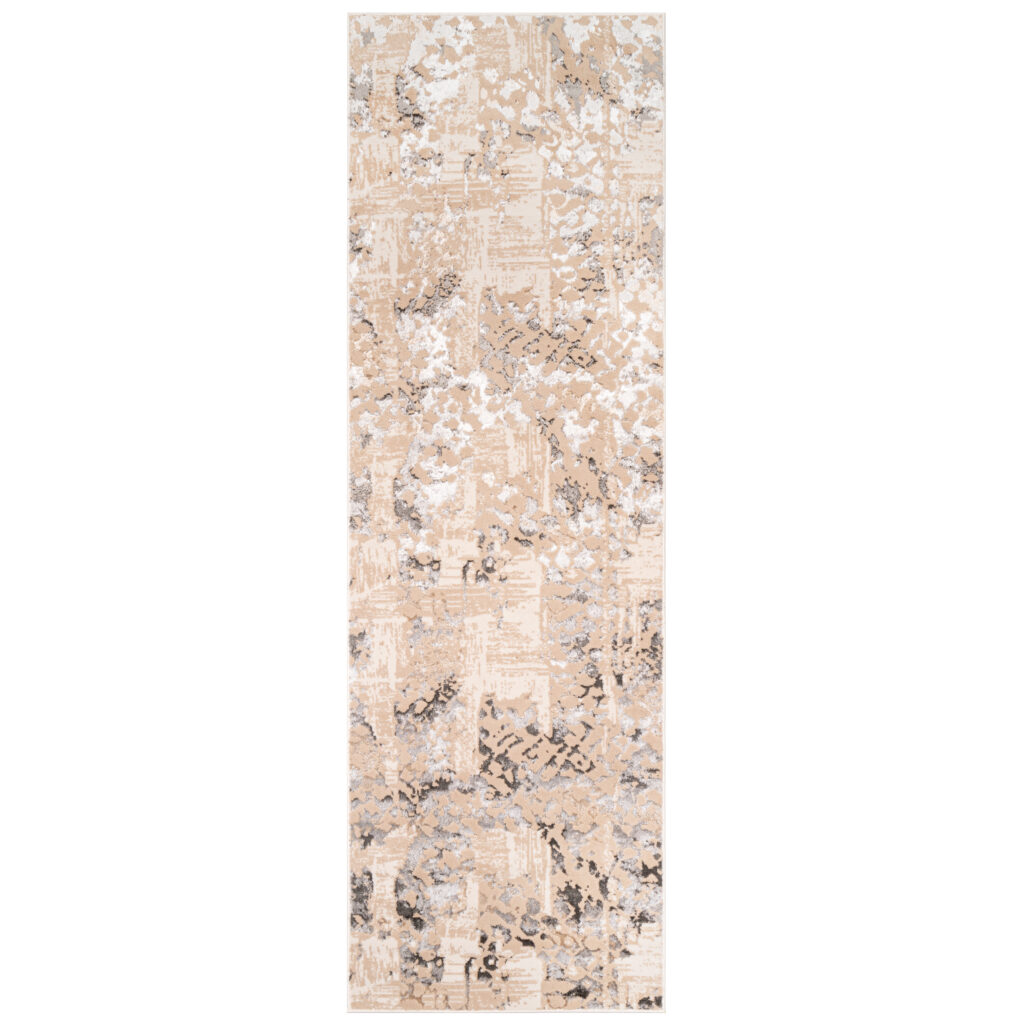 Loper Crystal Beige Grijs Abstract