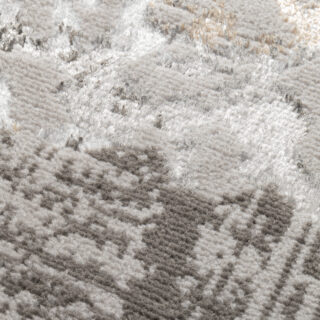 Loper Crystal Donkergrijs Beige Abstract