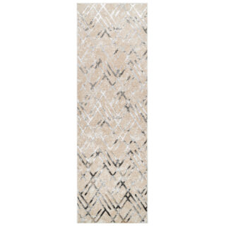 Loper Crystal Beige Grijs Zigzag