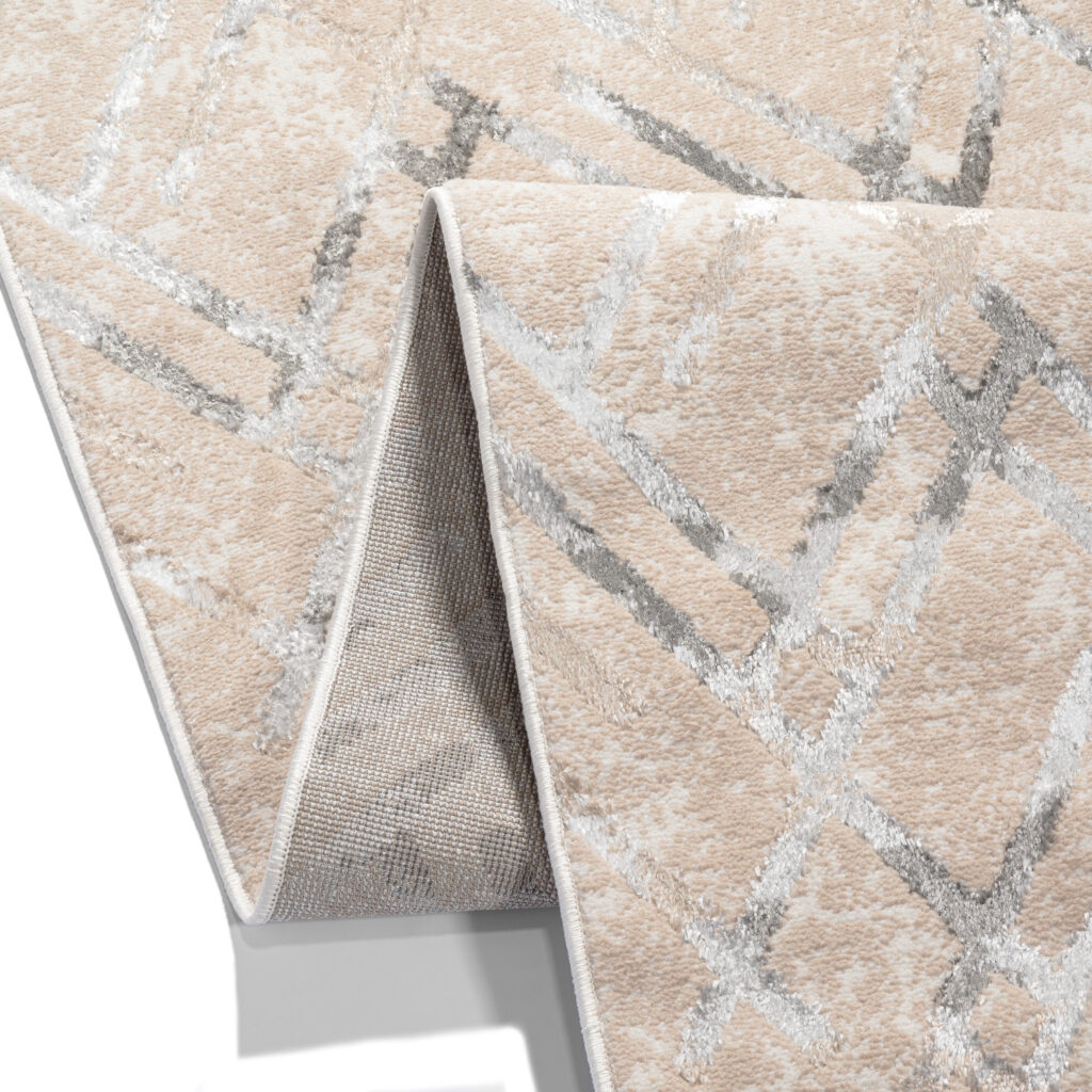 Loper Crystal Beige Grijs Zigzag