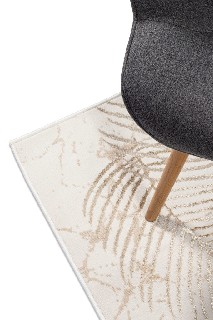 Loper Crystal Beige Groen Bladeren
