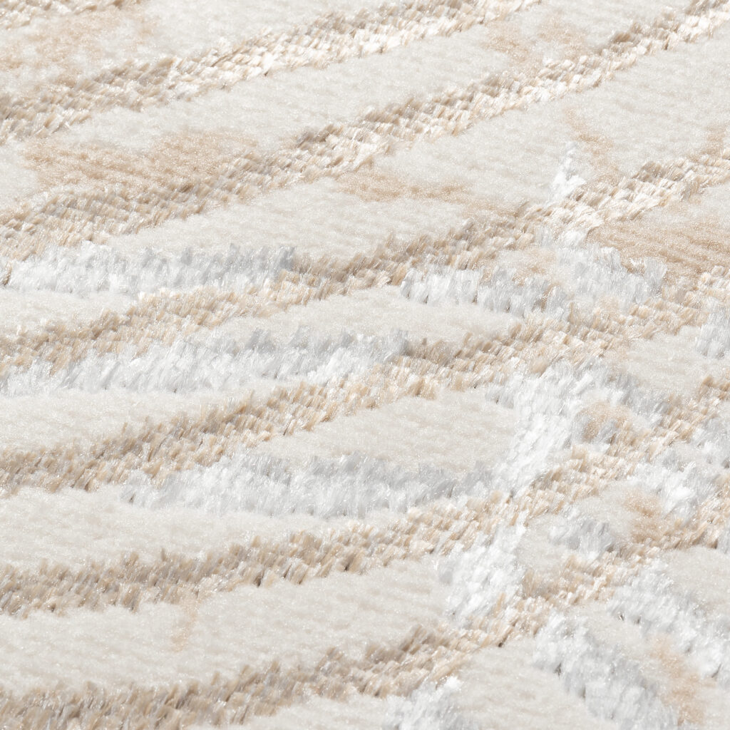 Loper Crystal Beige Bruin Bladeren