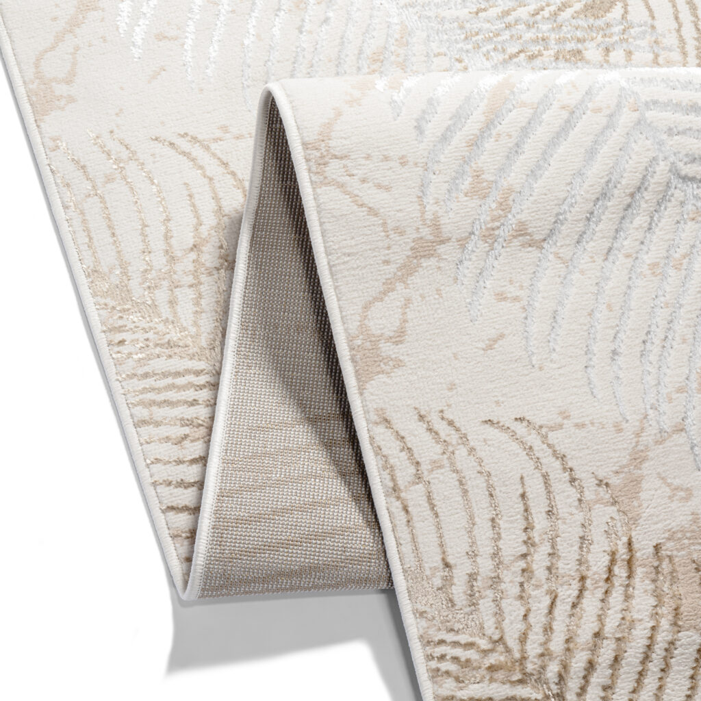 Loper Crystal Beige Bruin Bladeren