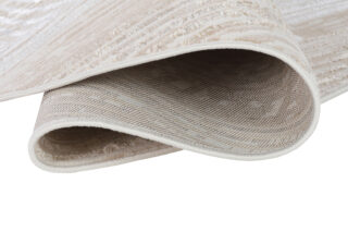 Vloerkleed Crystal Rond Beige Bruin Crème Strepen