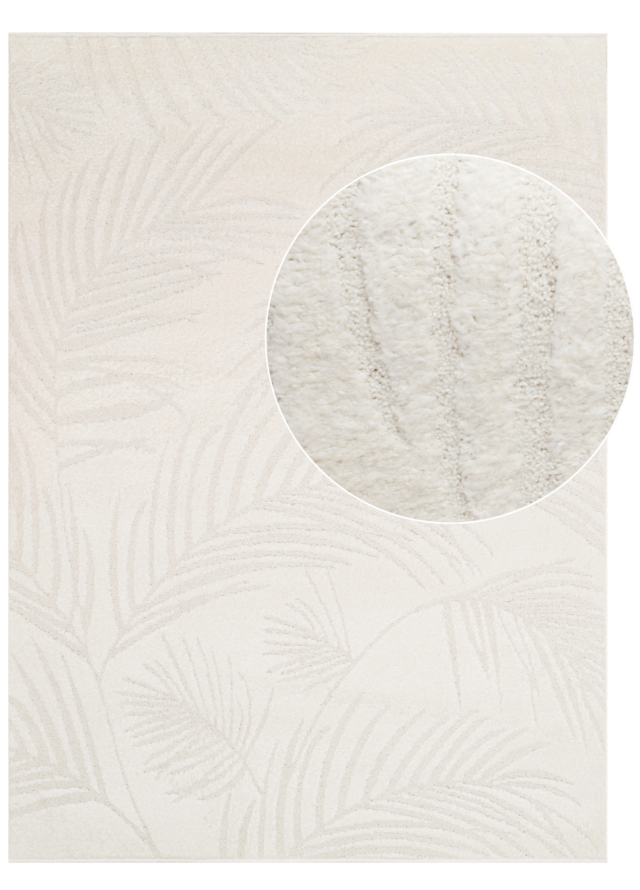 Vloerkleed Terra Crème Palmbladeren