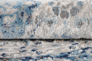 Vloerkleed Valley Rond Grijs Blauw Ornamenten Vintage