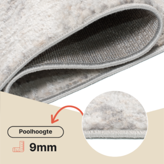 Vloerkleed Valley Grijs Beige Abstract Glas