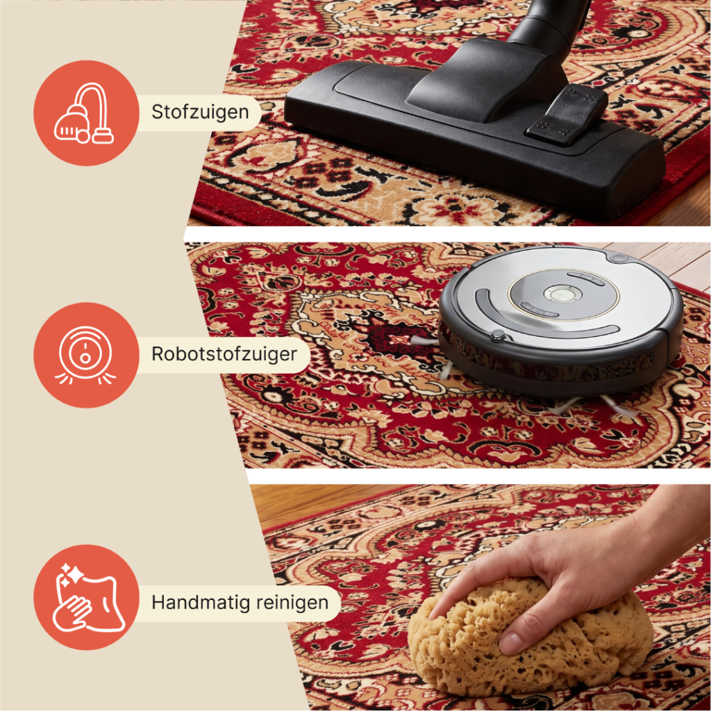 Vloerkleed Atlas Rood Beige Traditioneel Medaillon