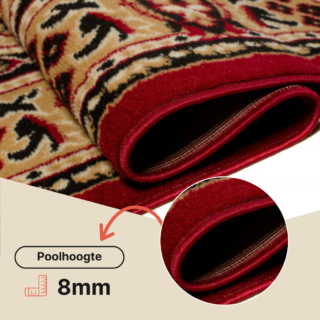 Vloerkleed Atlas Rood Beige Traditioneel Medaillon