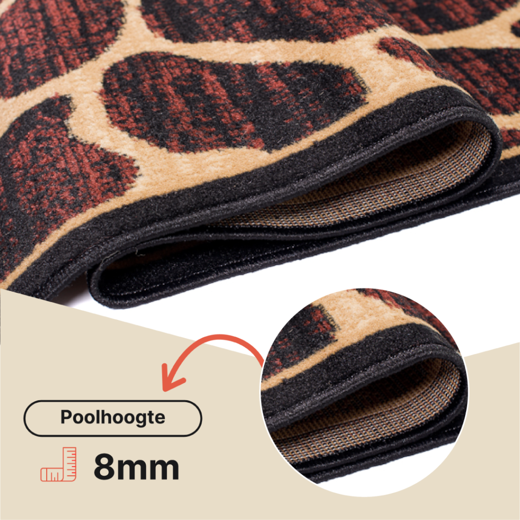 Vloerkleed Atlas Bruin Beige Dierenmotief Giraffe