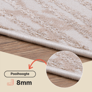 Vloerkleed Crystal Gold Bruin Creme Bladeren 3D Effect