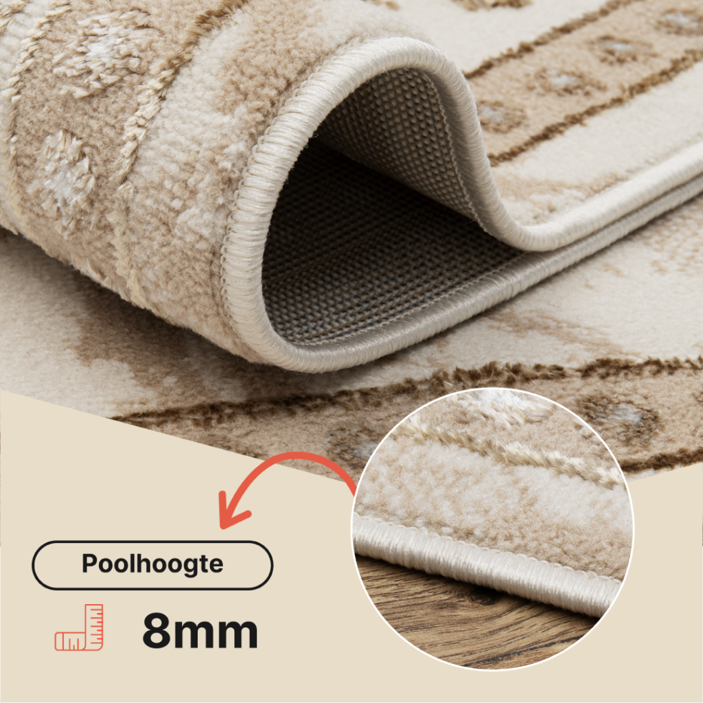 Vloerkleed Ares Bruin Beige Traditioneel Rozet