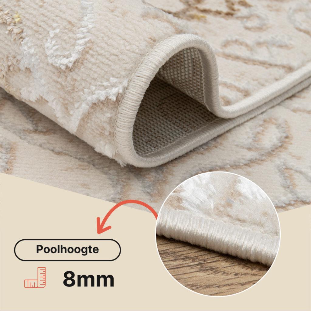 Vloerkleed Ares Creme Bruin Ornamenten Vintage