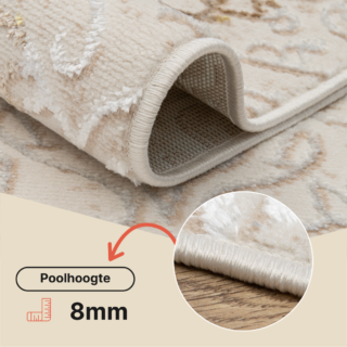 Vloerkleed Ares Creme Bruin Ornamenten Vintage