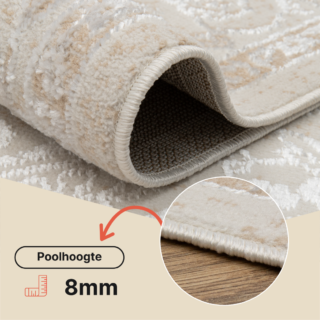 Vloerkleed Ares Creme Vintage Medaillon