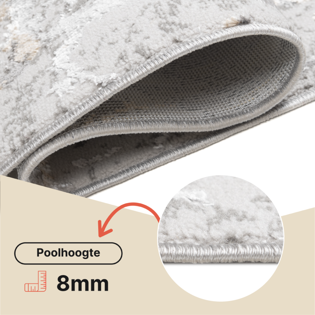 Loper Crystal Donkergrijs Beige Modern