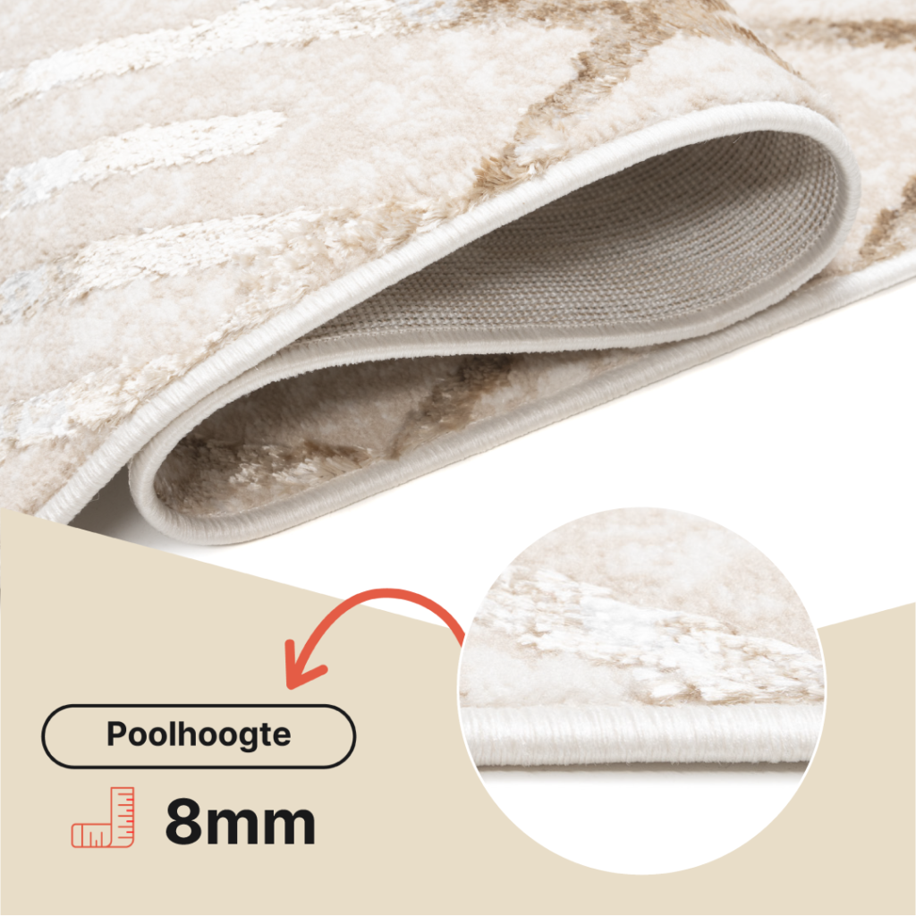 Loper Crystal Beige Bruin Ruiten