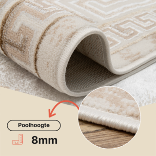 Vloerkleed Ares Beige Frame Abtract