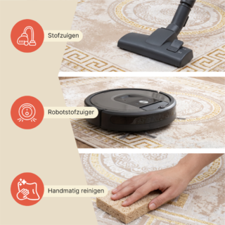 Vloerkleed Ares Goudkleur Beige Ornamenten Medaillon