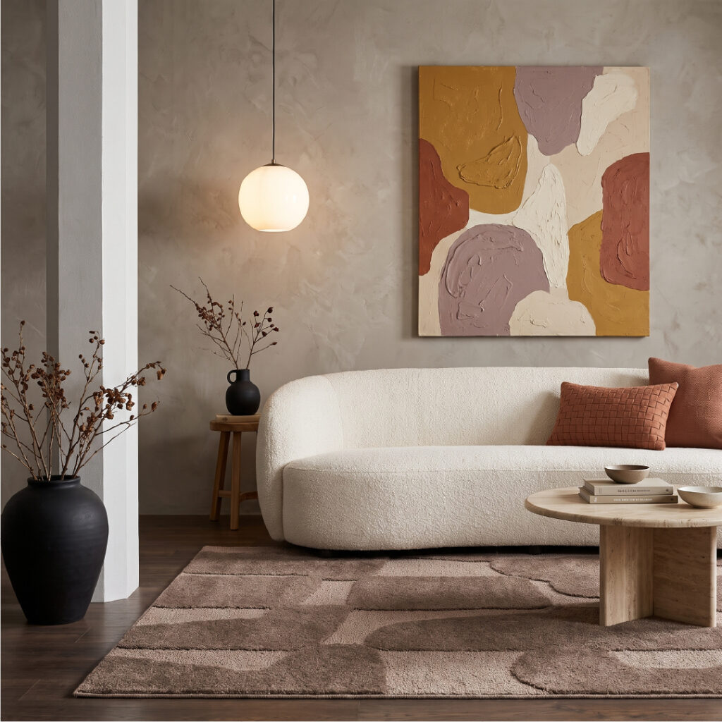 Vloerkleed Relievo 3D Taupe Abstract
