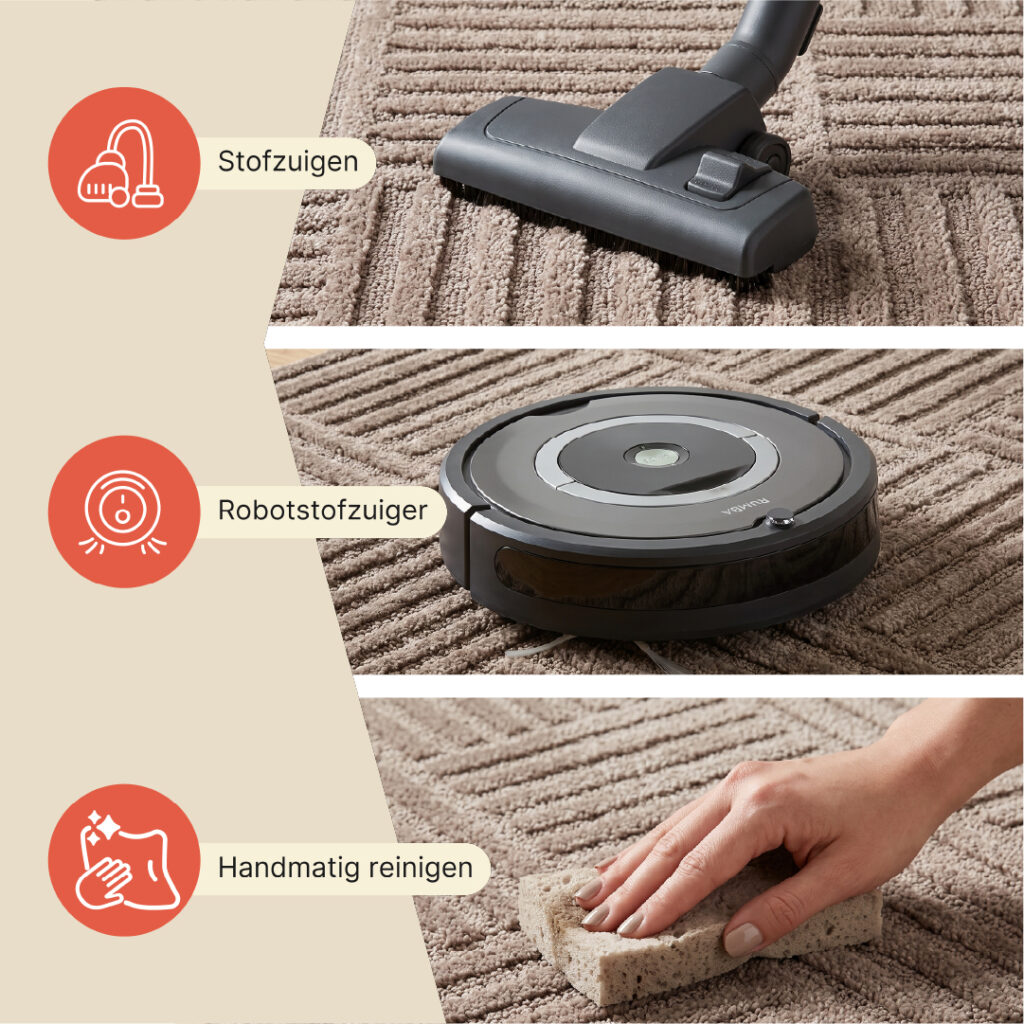 Vloerkleed Relievo 3D Taupe Gestreept