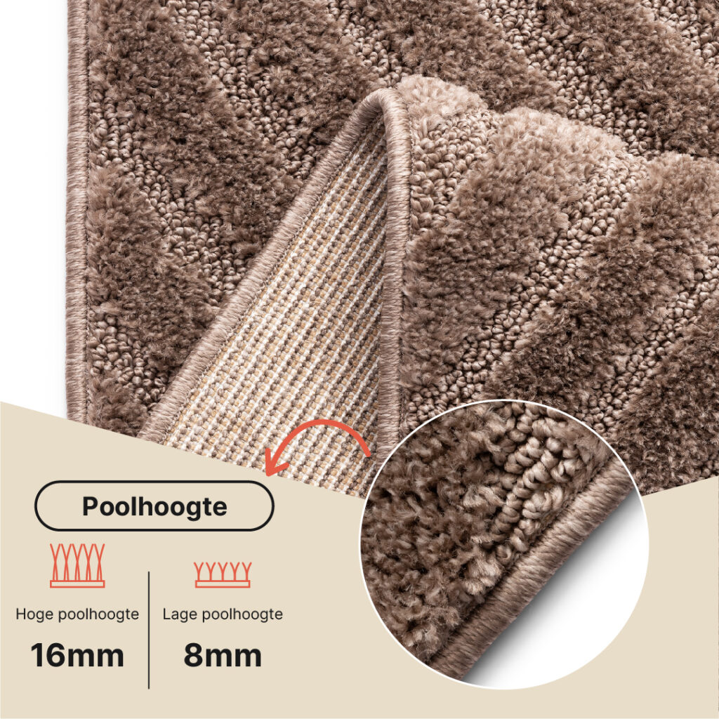 Vloerkleed Linea 3D Taupe Bogen