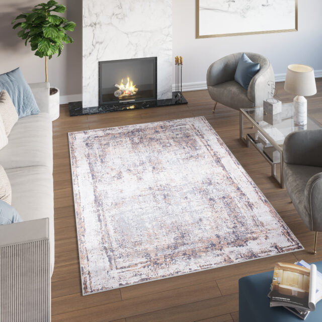 Vloerkleed Toscana Grijs Roest Slijtage