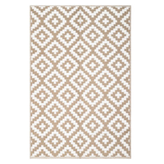 Vloerkleed Ibiza Outdoor Omkeerbaar Waterdicht Beige Wit