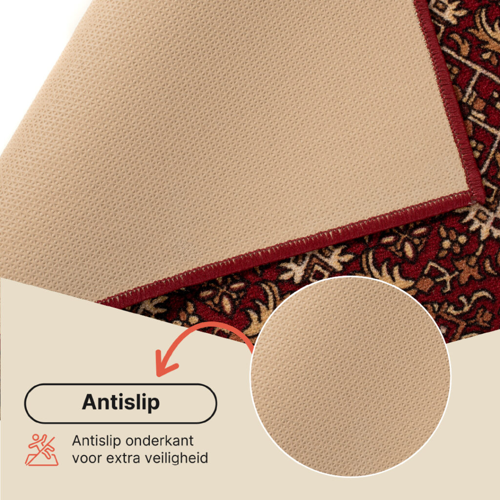 Loper Antislip Rood Oosters