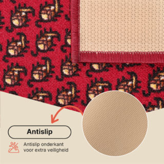Loper Antislip Rood Goud