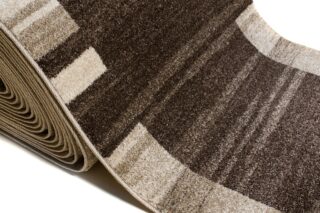 Loper Sari Bruin Beige Rand