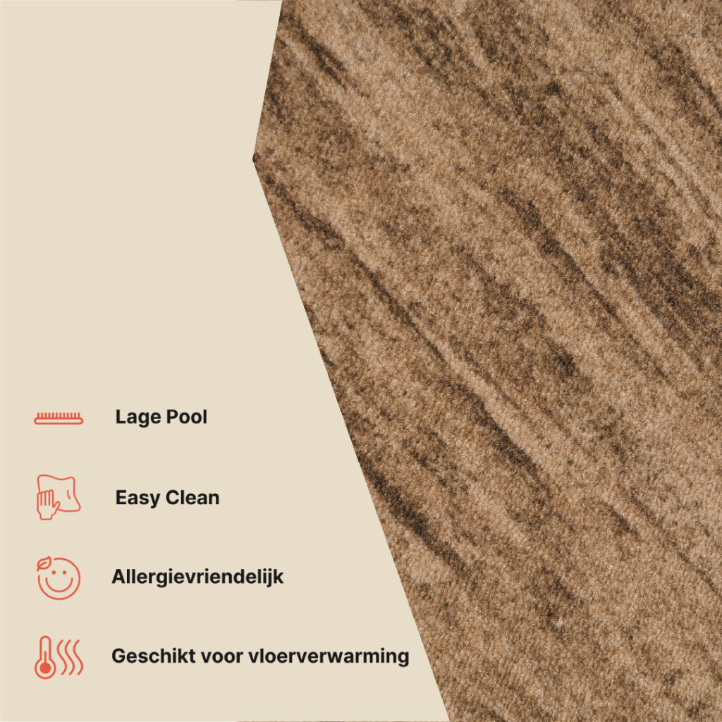 Loper Antislip Bruin Rand