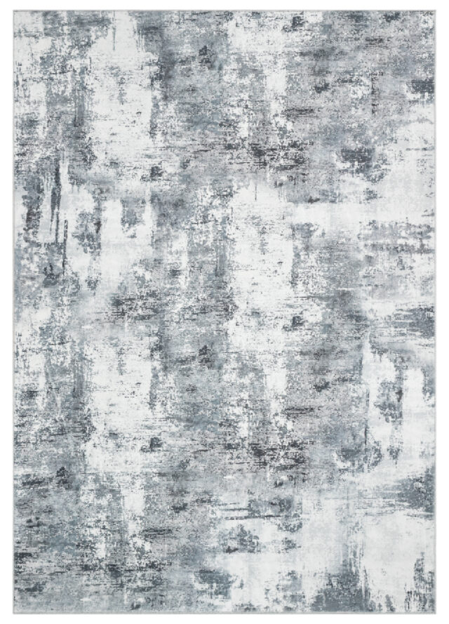 Vloerkleed Bari Grijs Marineblauw Abstract