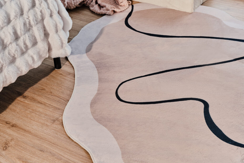 Vloerkleed Wisp Met Onregelmatige Vorm Beige
