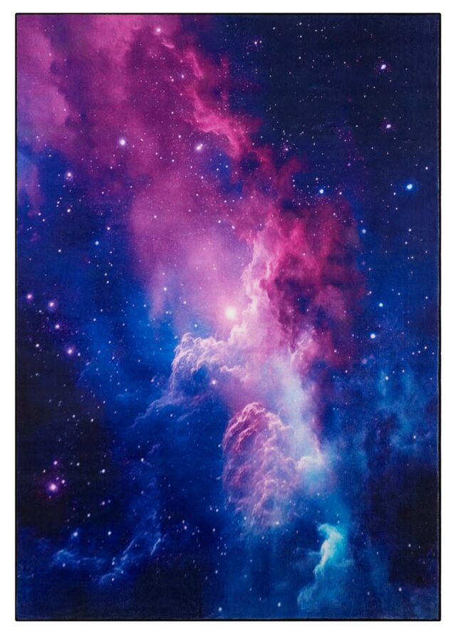 Vloerkleed Cosmo Game Melkweg Blauw-Roze Antislip