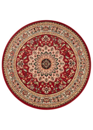 Vloerkleed Atlas Rond Rood Beige Ornament